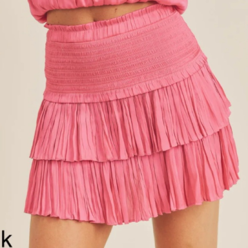 Reset by Jane Pink Ruffled Mini Skirt - Picture 2 of 2
